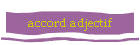 accord adjectif