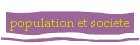 population et societe